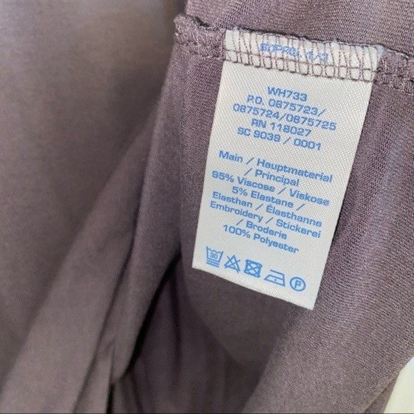 Boden Faye Jersey Knit Stretch Peasant Crochet 3/4 Length Sleeved Dress Size 6 - Picture 8 of 8